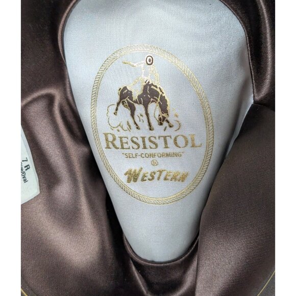 Resistol Briscoe XX Cordova Brown Cowboy Hat Sz 7 Western Wool USA Made Vintage - Picture 8 of 11
